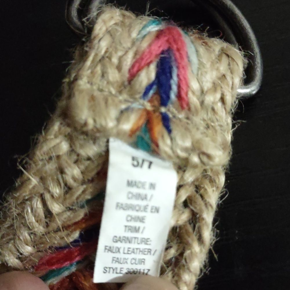 Women's Hemp Belt Size 5/6 - Picture 4 of 4